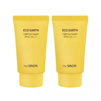 1+1 The Saem Eco Earth Light солнцезащитный крем 50 г, 2 шт.