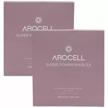 1+1 упаковка масок AROCELL super power mask EX 42 г x 4 шт. упаковка коллагеновых масок