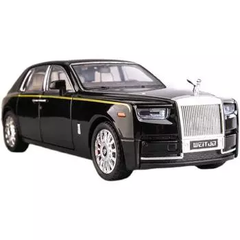 1/20 масштаб Phantom, литая под давлением модель автомобиля, игрушечный автомобиль с откатным механизмом, звуком и светом для детей, коллекция подарков для мальчиков и девочек 1/20-27.5x8.7x7.5cm чёрный