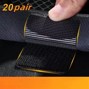 1-20 пар автомобильных ковриков на липучке, фиксированные наклейки, двусторонние клейкие коврики, фиксирующие наклейки, автомобильные аксессуары для интерьера CHINA