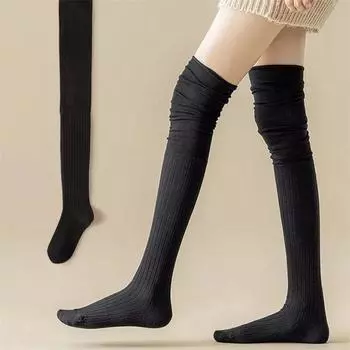 1-20 пар гольфов до колена, тонкие длинные носки, женские высокие однотонные лоскутные носки, чулки высокой эластичности 1Pair