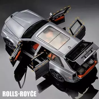 1:20 Rolls-Royce SUV Cullinan Alloy Luxury Car Model Die Литой металлический игрушечный автомобиль Модель автомобиля Звук и свет инерционный двигатель с шестью дверями Детская игрушка в подарок жёлтый