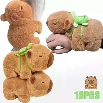 1-20 шт., игрушки-кнопки Rytanda Capybara, браслет-браслет с хлопками, плюшевое кольцо на руку Capybara, веселые кружки для детей, подарок