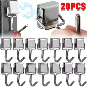 1/20 шт. мощный магнитный крючок 180° холодильник металлический неодимовый настенный вешалка для дома кухня бар хранение ключ инструмент для хранения