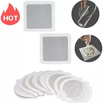 1/20 шт. противоблокирующий фильтр-сетка для раковины, канализационный сток, заглушка для слива в полу, наклейка для улавливания волос, бытовые чистящие средства 5PC