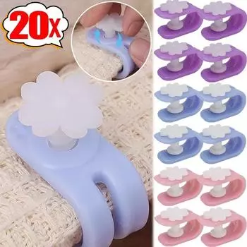 1/20 шт. зажимы для простыней, пластиковый нескользящий зажим, держатель для одеяла, занавески, одеяла, пряжки, прищепки, застежки, зажим для хранения
