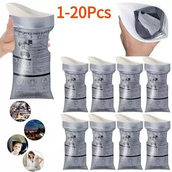 1-20Pcs Car Mini Toilet Urine Bag 700cc Outdoor Camping Emergency Urinate Bags for Women Men Travel Vomit Bag Portable Toilet