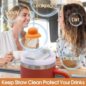 1-20PCS Silicone Cowboy Hat Straw Cap Cute Hat Shape Straw Topper Reusable Straw Tip Protector Cap Mug Accessory Gift Straw Cap