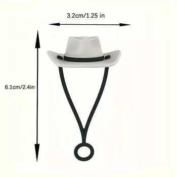 1-20PCS Silicone Cowboy Hat Straw Cap Cute Hat Shape Straw Topper Reusable Straw Tip Protector Cap Mug Accessory Gift Straw Cap