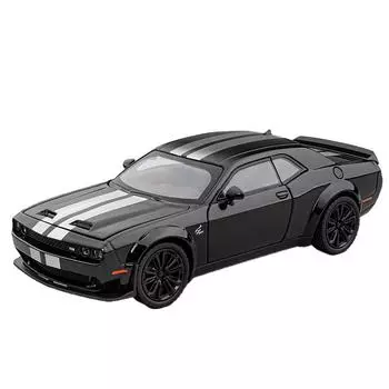 1/22 Dodge Challenger Redeye Hellcat Super Muscle Sports Car Alloy Metal Diecast Car Model Sound & Light Collection Hobbies Gift чёрный