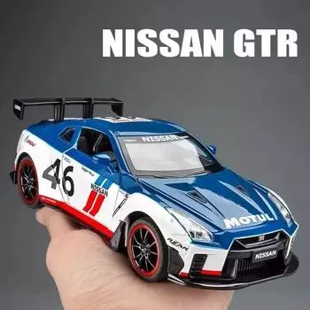1:22 GTR Simulation Wide Body Racing Alloy Car Model Литой автомобиль Модифицированная гоночная игрушечная машинка Детская игрушка Модные украшения Подарок на день рождения мальчика красный