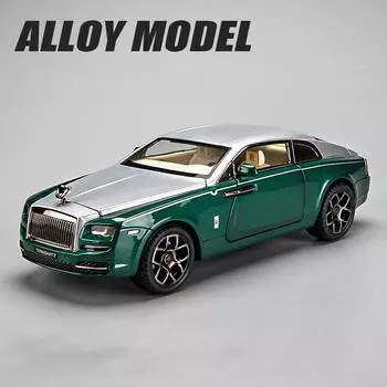 1/22 Масштаб Wraith, литая под давлением модель автомобиля, игрушечный автомобиль с откатным механизмом со звуком и светом для детей, коллекция подарков для мальчиков и девочек 1/22-17x7.5x4.5cm серебряный/зелёный