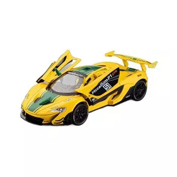 1/22 McLaren P1-GTR Игрушечная модель автомобиля Литой сплав со звуком и светом Функция инерционного механизма заднего колеса Модели транспортных средств Подарки на День детей синий