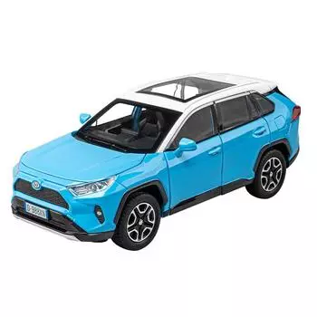 1/22 Toyota RAV4 внедорожник литой литой модель игрушечный автомобиль 6 дверей могут быть открыты инерционный звук и свет игрушки для коллекционирования подарков белый