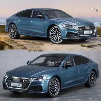 1/24 A7 сплав модель игрушечного автомобиля задние колеса инерционный передний руль машина со светом и звуком детская игрушка коллекция украшений подарок для мальчиков серый