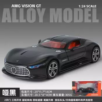 1:24 AMG Mercedes Benz GT Звук и Свет Инерционный Литой Легкосплавный Автомобиль Модель Игрушки Со Звуком и Светом Украшение Транспортного Средства Игрушка Подарок Мальчику