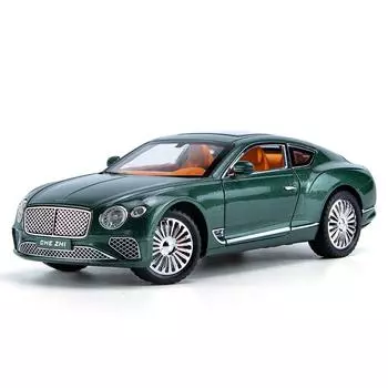1/24 Bentley Continental GT Модель автомобиля Литой игрушечный автомобиль Коллекционные игрушечные транспортные средства с инерционным механизмом(черный) зелёный