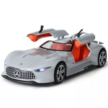 1/24 Benz AMG Alloy Model Car with Sound and Light Feedback Sports Car Model Table Decoration Suitable for Boys As A Gift чёрный