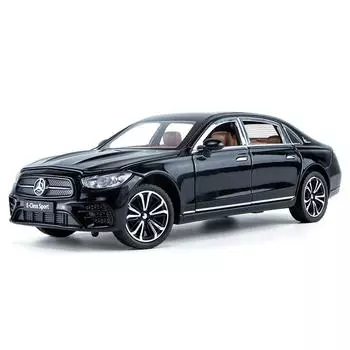 1/24 Benz E-Class E300L Модель автомобиля из легкого сплава Высокая имитация литья под давлением Металлические игрушечные транспортные средства Модель автомобиля Звук Свет Коллекция Детские подарки синий