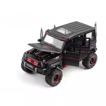 1/24 BENZ G500 4x4 литые шины модель автомобиля литые металлические игрушечные внедорожники модель автомобиля высокая имитация звук и свет детские подарки чёрный
