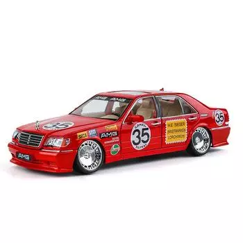 1/24 Benz W140 S320 SEL Red Pig Alloy Wide Body Sports Car Model Diecast Metal Modified Raing Car Model Sound and Light Kids Toys Gift красный