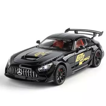 1/24 Benzs-GT GTR Alloy Sports Car Model Diecast & Toy Vehicles Metal Racing Car Model High Simulation Sound and Light Kids Gift белый