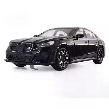 1/24 BMW I5 M60 литая модель из сплава роскошная игрушечная машинка со звуком и светом детская рождественская игрушка в подарок 1/24-Size:21.5*9.5*7cm чёрный