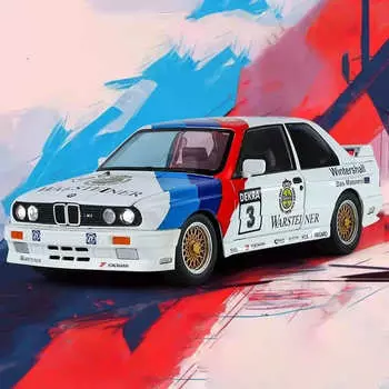 1:24 BMW M3 литая модель автомобиля со звуком и светом для дома коллекция хобби украшения ретро симулятор автомобиля модные игровые украшения мальчики подарок чёрный