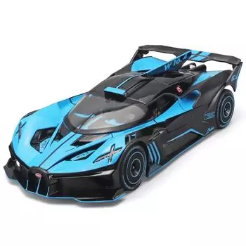 1:24 Bugatti Модель автомобиля из легкого сплава Back Force Звук и свет Мальчик Игрушечная модель автомобиля из легкого сплава жёлтый