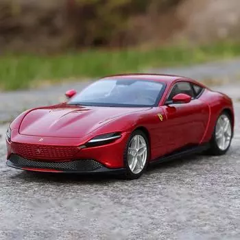 1:24 Ferrari Roma литая модель игрушечной машинки из сплава металлическая имитация спортивной машинки украшения звук и свет инерционная коллекция для детей мальчик подарок красный