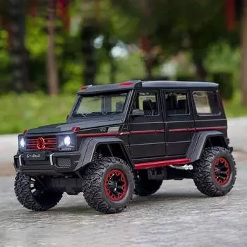 1:24 G500 4x4 V12 Внедорожный сплав, модель автомобиля с откатом, игрушечный звуковой свет, игрушечный автомобиль с откатом для игрушек для мальчиков, детский подарок