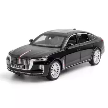 1/24 HONG QI H9 Alloy Luxy Car Model Diecasts Metal Toy Vehicles Car Model Simulation Sound and Light Collection Детские подарки фиолетовый