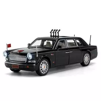 1/24 Hongqi L5 Limediecy Car Decast Model 70 Days A Year Декоративная модная гоночная машина для друга 1/24-Size:22*8*7.5cm чёрный