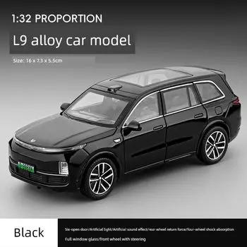 1/24 Ideal L9 Intelligent Voice Version Car Model Alloy Artificial New Energy Car Model Ornaments Boy Toy Car SUV 1:32 Ideal L9 [Black]]