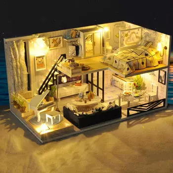 1:24 кукольных домика ручной работы, современные игрушки на день рождения