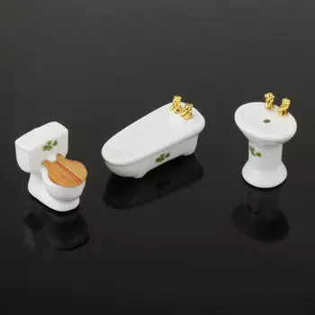 1:24 кукольный домик, набор для ванной комнаты, миниатюрная мебель, игрушки, детские игрушки, игровой набор, декор сцены, кукла