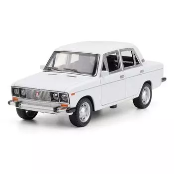 1/24 LADA Классическая модель автомобиля из литого металла Игрушечная полицейская машина Модель автомобиля Моделирование Звук и свет Коллекция Детский подарок чёрный