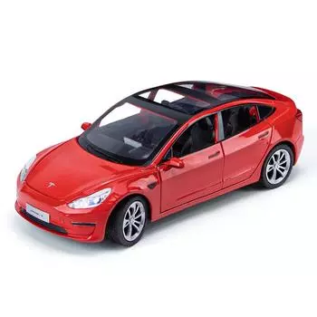 1/24 Литая под давлением модель 3 игрушечного автомобиля, литье из сплава, коллекционные автомобили со звуком и светом, 6 открытых дверей, большая модель игрушки для детей и взрослых, подарок на день рождения 1/24-20.5x8x6.5cm красный