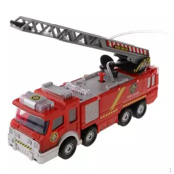 1:24 литой пожарной машины, спринклерная модель автомобиля, детская игрушка для мальчиков в подарок