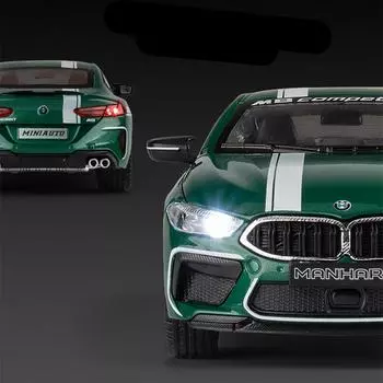 1:24 M8 MH8 800 Manhart сплав спортивный автомобиль модель литья под давлением металлический игрушечный транспорт модель автомобиля звук свет моделирование игрушки подарки