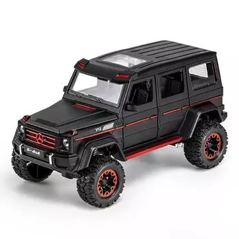 1/24 масштаб Benz G500, литая под давлением модель автомобиля, игрушечный автомобиль с откатным механизмом, звуком и светом для детей, коллекция подарков для мальчиков и девочек 1/24- 20.5x9x6.2cm чёрный