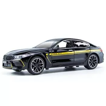 1/24 масштаб BMW MH8 800 литая модель автомобиля игрушечная металлическая машинка со звуком и светом модель автомобиля с высокой имитацией для детского хобби подарок чёрный