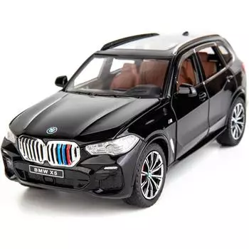 1/24 масштаб BMW X5, модель внедорожника, игрушечный автомобиль, игрушечный автомобиль из цинкового сплава со звуком и светом для детей, подарок для мальчиков и девочек 1/24-Size:20.5*8.5*7.5cm серый