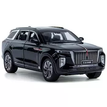 1/24 масштаб Hongqi HS9 литой под давлением металлический сплав модель автомобиля высокая имитация транспортного средства звук и свет инерционный механизм коллекция детские игрушки подарки темно серый