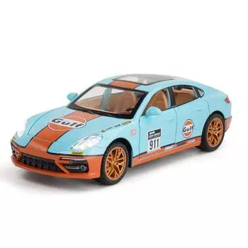 1/24 масштаб Panamera, литая под давлением модель автомобиля, игрушечный автомобиль с откатным механизмом, звуком и светом для детей, коллекция подарков для мальчиков и девочек 1/24-20x7.5x6cm синий