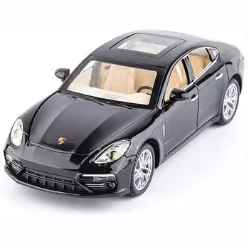 1/24 масштаб Panamera Porsche, модель игрушечного автомобиля, игрушечный автомобиль из цинкового сплава со звуком и светом для детей, подарок для мальчиков и девочек 1/24-20.5x9x5.8cm чёрный