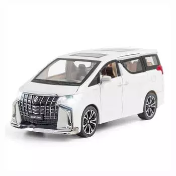 1:24 масштаба Toyota Alphard MPV, модель автомобиля, литой автомобиль из сплава, модель игрушечного автомобиля, откатная детская игрушка, коллекционные предметы, масштабная модель автомобиля 20.3x9x7.5cm