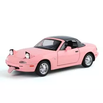 1/24 Mazda MX5 Модель легкосплавного автомобиля Звук и свет Инерционный механизм Детская игрушка Коллекционные предметы Подарок на день рождения белый