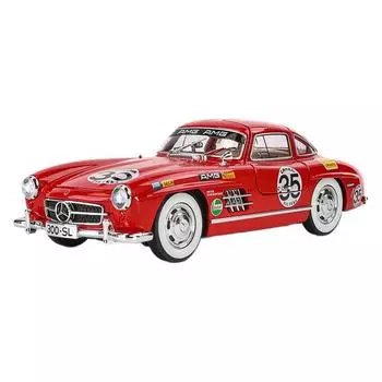 1/24 Mercedes Benz 300SL Latte Painting Модифицированная версия Классическая модель автомобиля из литого сплава со звуком и светом в подарок другу красный