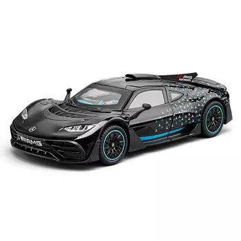 1/24 Mercedes Benz AMG ONE Racing литой литой автомобиль модель звук и свет компьютер хост DIY украшения модный подарок для друга чёрный